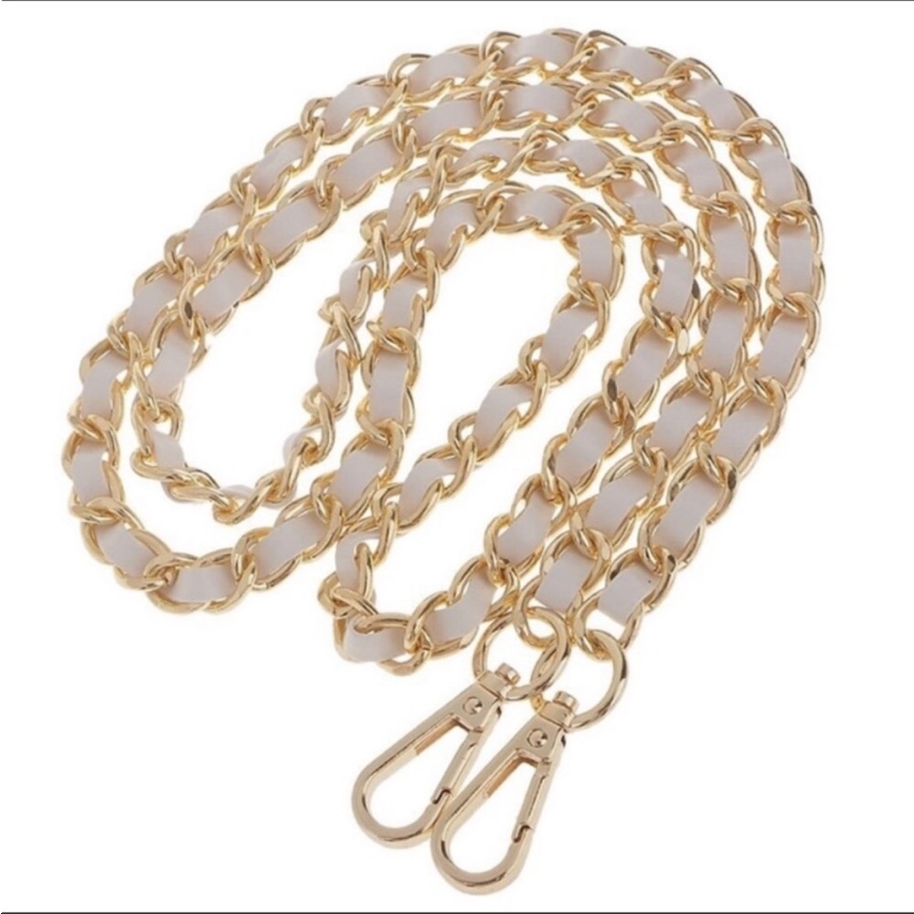 Leather Metal Chain Replacement Shoulder Bag Strap